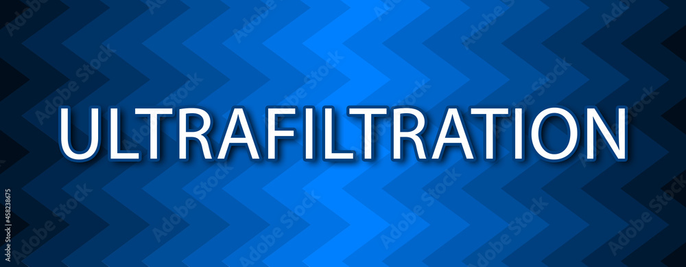 Canvas Prints ultrafiltration - text written on blue wavey background