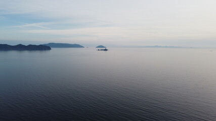 『ドローン空撮』ニホンの自然と風景！　山口県光市の街並みと瀬戸内海