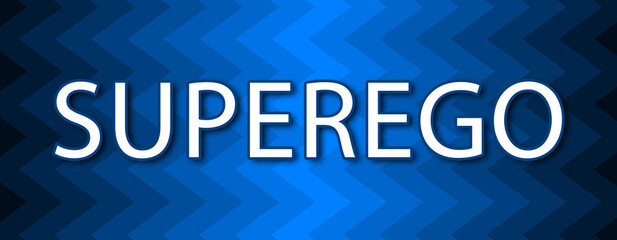 Superego - text written on blue wavey background