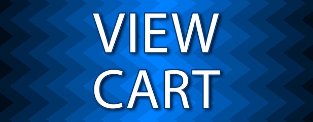 View Cart - text written on blue wavey background