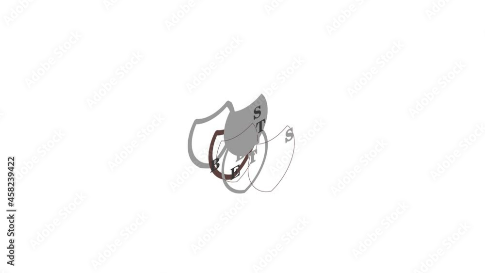 Poster label best icon animation isometric best object on white backgound