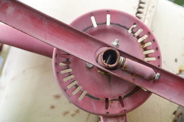 Picture of the dirt old manual concrete mixer