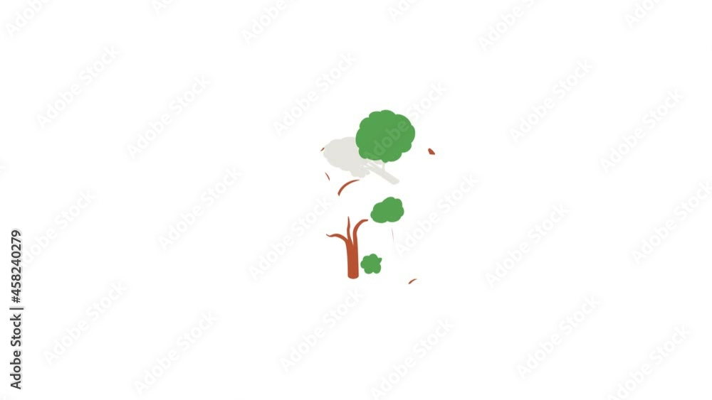 Aufkleber tree icon animation isometric best object on white backgound
