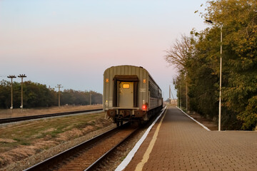 Fototapeta premium train on the railway
