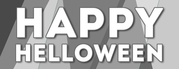 happy helloween - text written on gray background