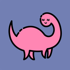 Colorful cute dinosaurs. illustration childish background for fabric, textile stock illustration.