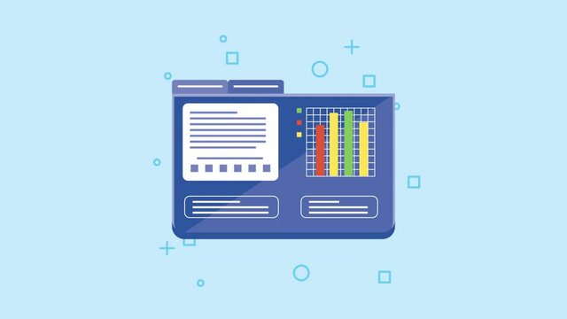 statistics infographic in animation
