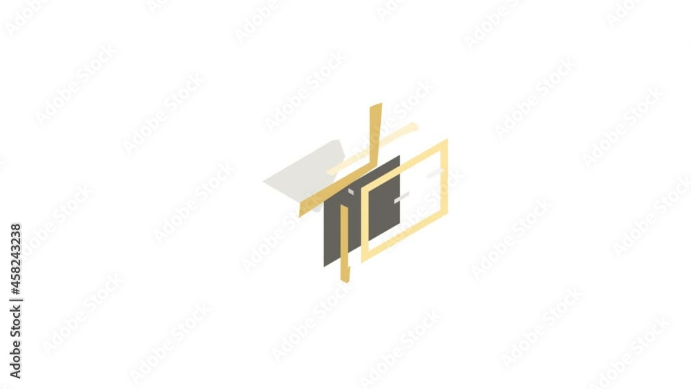 Aufkleber board with chalk icon animation isometric best object on white backgound
