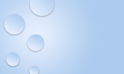 blue gradient background with five circles in it