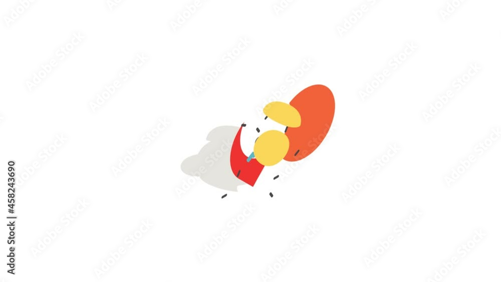 Poster alarm clock icon animation isometric best object on white backgound