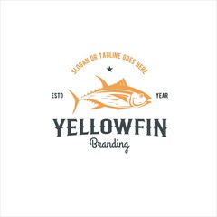 Fototapeta premium Tuna Fish Yellow Fin Logo Design Vector Image