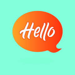 Hi, Hello. Banner, speech bubble, poster and sticker concept with text Hello.