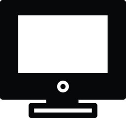 Moniter vector glyph Icon 
computer, screen, monitor, laptop, display, technology, pc, icon, vector, lcd, tablet, tv, illustration, flat, design, video, television, phone, business, blank, digital, el