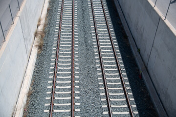 Bahngleise Schnellstrecke