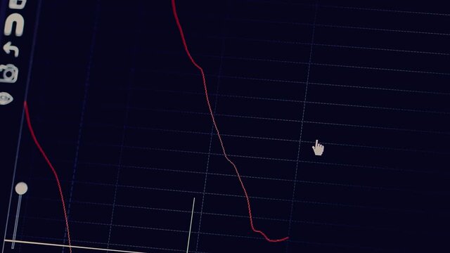 Trading online platform background. Trading monitor software show progression in forex market. Candle Stick stock market trading graph. Data Analysis for market exchange and Trading online business.