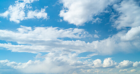 Naklejka na ściany i meble Blue sky with clouds during the day