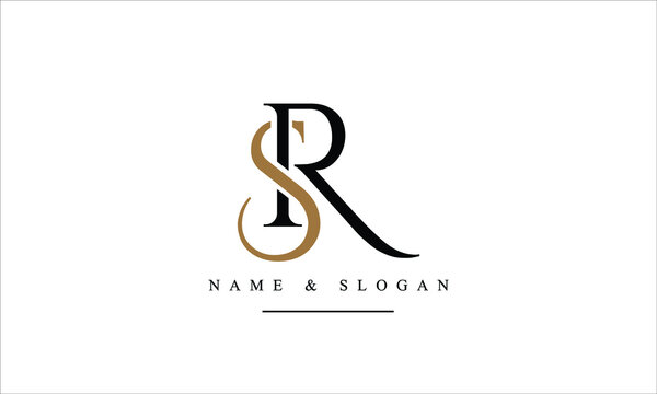 SR, RS, S, R abstract letters logo monogram