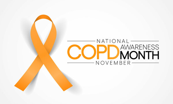 COPD (Chronic Obstructive Pulmonary Disease) Awareness month is observed every year in November, is the name for a group of lung conditions that cause breathing difficulties. Vector illustration