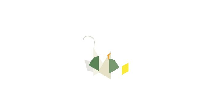 Teabag icon animation isometric best object on white backgound