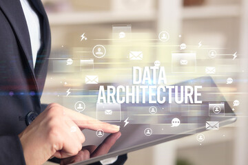 Close-up of a tablet searching modern technology concept