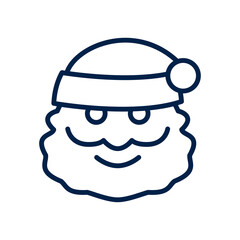 Santa claus icon logo template isolated on white background.
