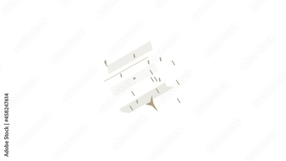 Poster drawing ruler icon animation isometric best object on white backgound