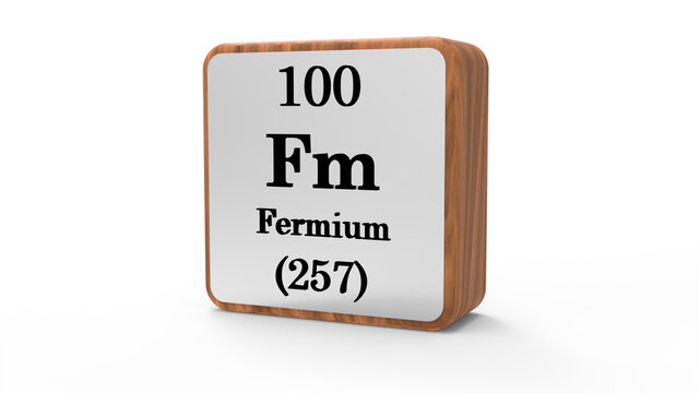 3d Fermium Element Sign. Stock image.	