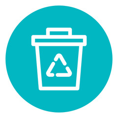 Recycle bin eco icon