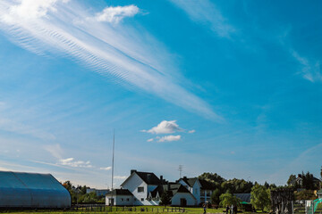 clouds over the village