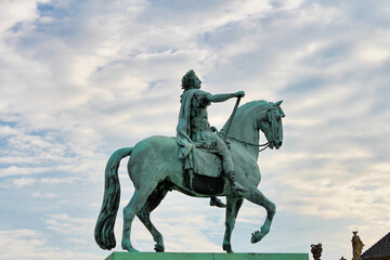 Fototapeta na wymiar Frederick V of Denmark equestrian statue - Copenhagen, Denmark