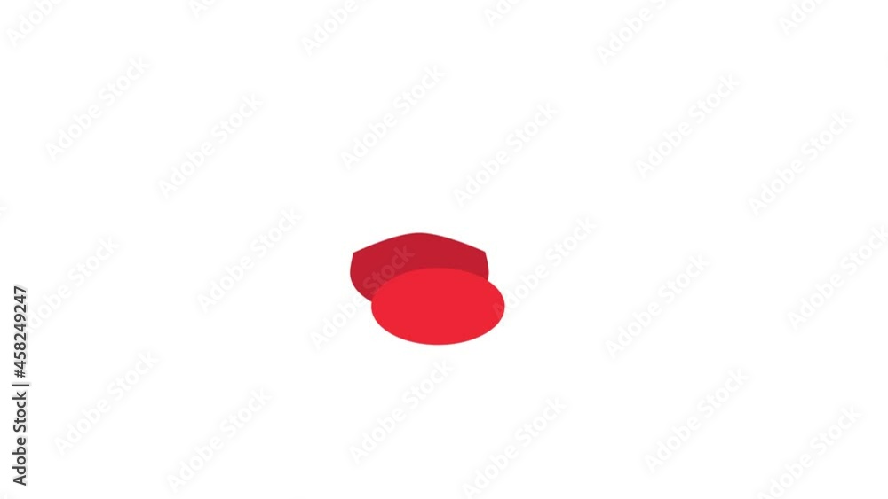 Aufkleber cancel button icon animation isometric best object on white backgound