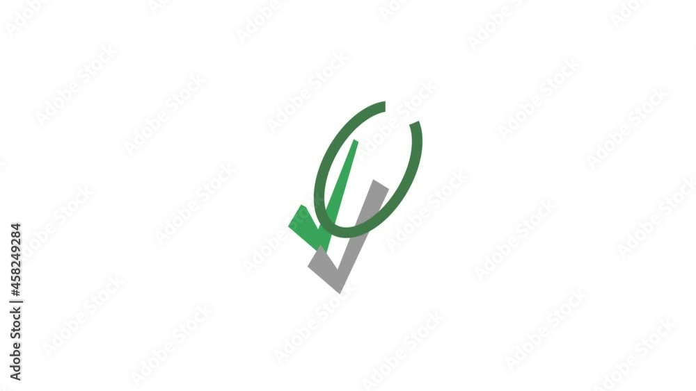 Poster tick icon animation isometric best object on white backgound