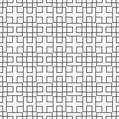 Monochrome seamless pattern with geometric ornament. Abstract illustration.