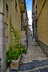 Fototapeta na wymiar A narrow street in Lavello, an old town in Basilicata region, Italy.