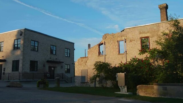 Village of Elora Ontario in the Township of Centre Wellington in along the Grand River during summer Canada