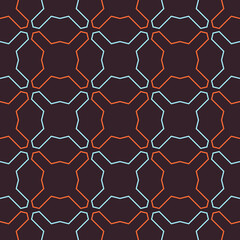 Seamless pattern with geometric crosses.