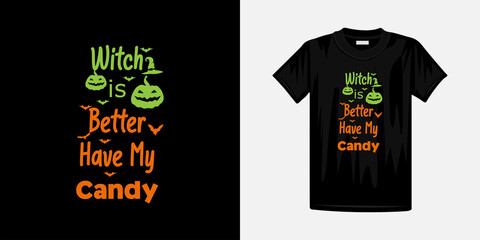 Halloween t-shirt fine design template. Halloween lettering typography new t-shirt design.