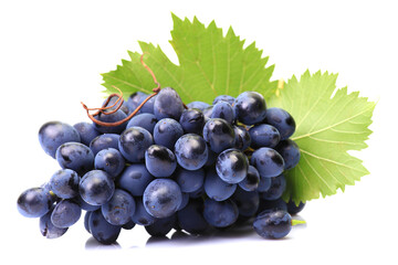 Grapes on a white background