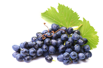 Grapes on a white background