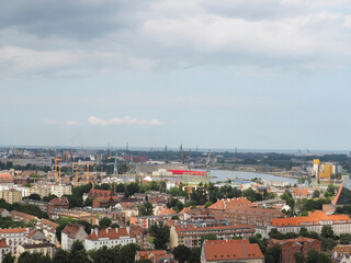 Fototapeta premium Poland Gdansk town view form Basilica of St. Mary