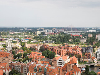 Poland Gdansk town view form Basilica of St. Mary