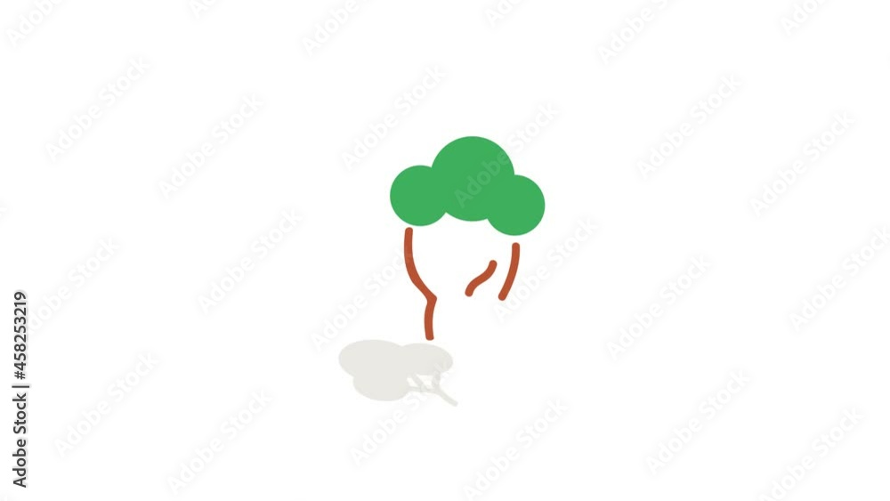 Aufkleber tree icon animation isometric best object on white backgound