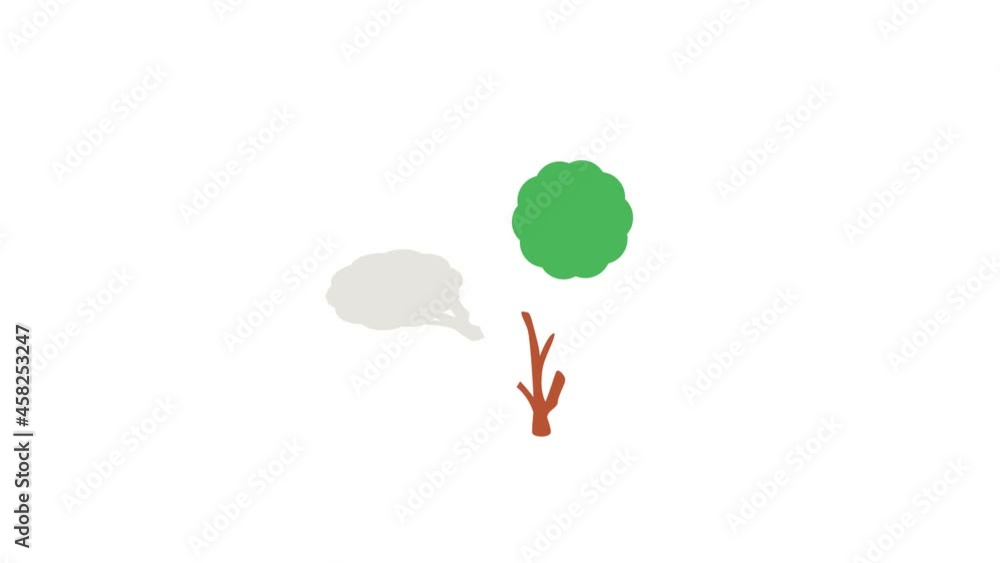 Poster tree icon animation isometric best object on white backgound