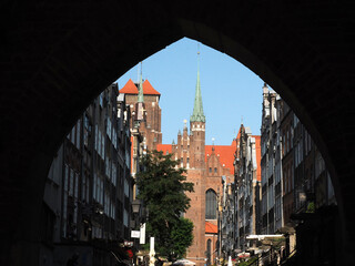 Fototapeta premium Town view in Poland Gdansk 