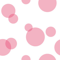 Vector seamless pattern of red dots on white background. Design for fabric, paper, cover, or other purposes.