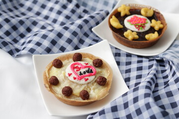 Mini Hok Lo Pan or Martabak mini with various Topping.. Martabak Mini is snack from Indonesia usually consumed at night and can be used as a birthday cake.