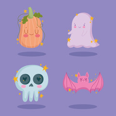 halloween icons set