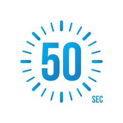 Stopwatch icons set 50 seconds.	