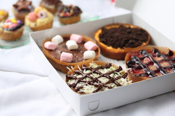 Mini Hok Lo Pan or Martabak mini with various Topping.. Martabak Mini is snack from Indonesia usually consumed at night and can be used as a birthday cake.