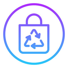 Recycling bag icon
